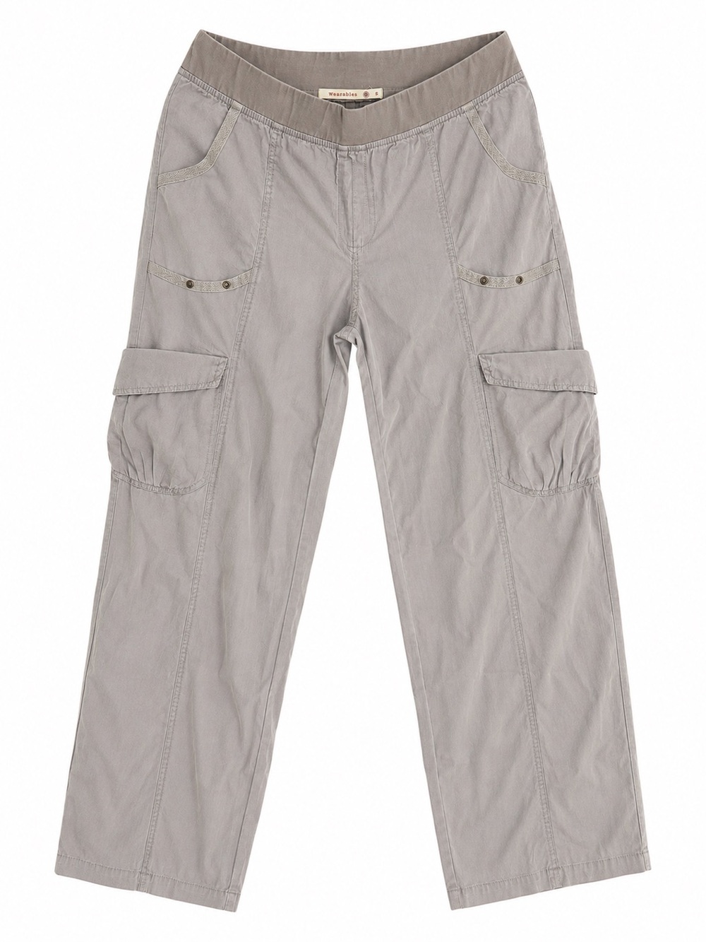 XCVI Light Gray Cargo Pants for Men - Comfort Fit